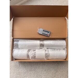 Flameless‎ LED Candles Set of 5 White Plastic Battery Remote Timer